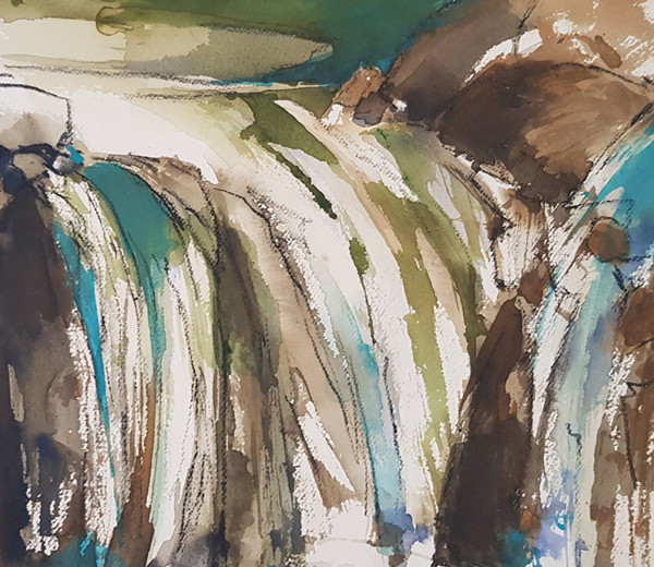 Ecoulement Aquarelle 202522×22