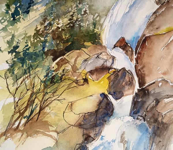 Oursiéres aquarelle 45×30 2026